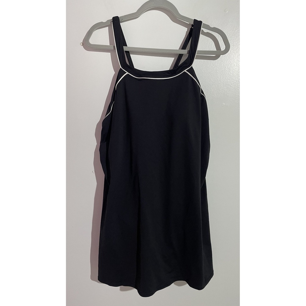 Lands End One Piece Swimsuit Dress 18P Beach Resort Cruise Slimming UPF50‎